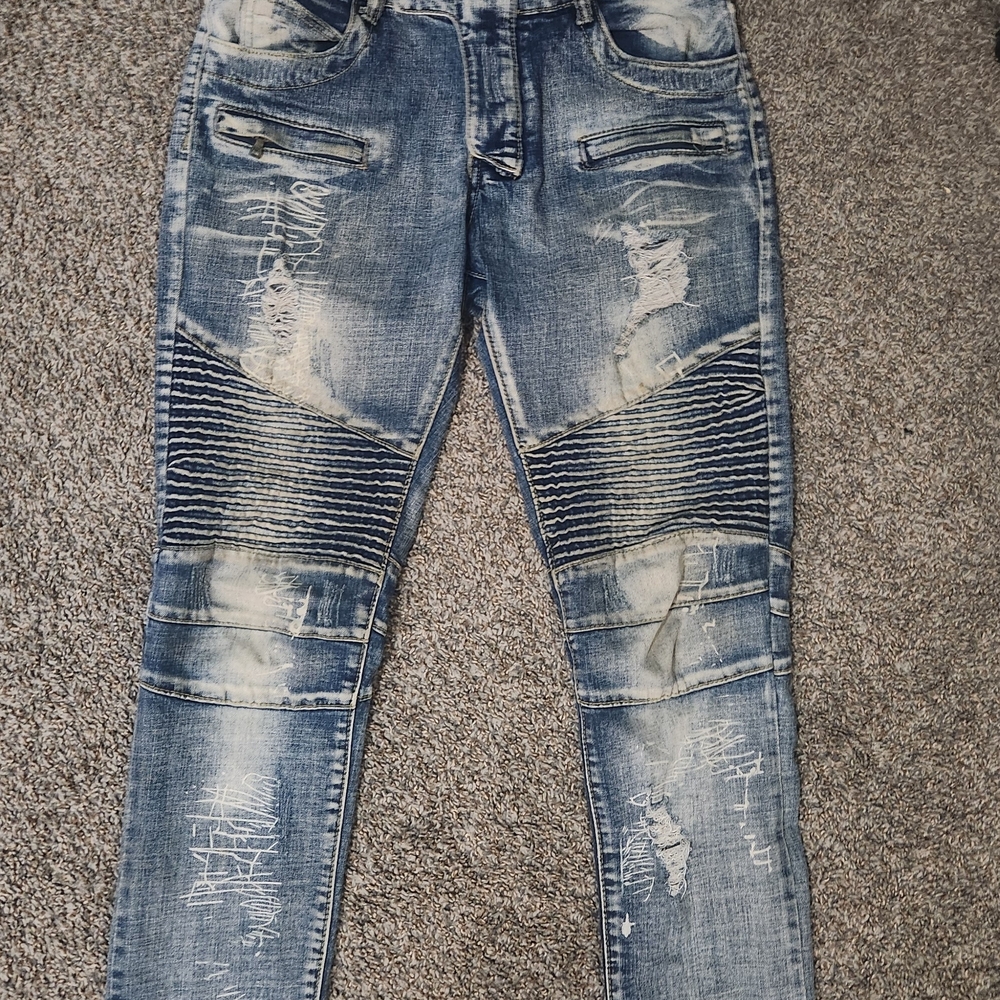 Stylish Blue Distressed Men Jeans